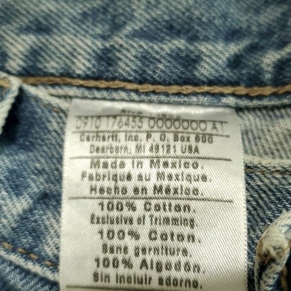 VINTAGE Carhartt Relaxed Fit Light Wash Denim Workwear Pants Size 36x30 USA - Picture 4 of 6